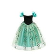 thumbnail image 2 of Anna Costume For Girls Anna Dress Princess Costume with Cape Christmas Birthday Party Cosplay 8-9Y(A60), 2 of 7