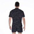thumbnail image 2 of Constellation Space Pattern Short Sleeve Men'S Rompers, Zodiac Horoscope Casual Summer Jumpsuits Outfit, 2 of 4