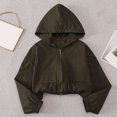 thumbnail image 2 of Chaqueta Ligera de Verano Color Sólido de las Niñas con Capucha de Moda Y Versátil para Niños Chaqueta Ligera, 2 of 9