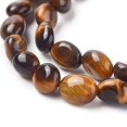 thumbnail image 2 of 1Strand Natural Tiger Eye Beads Strands Tumbled Stone Nuggets 5.5~10.5x5.5~7x2.5~6.5mm Hole: 0.8mm 54pcs/strand 15.94 inch(40.5cm), 2 of 4