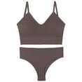 thumbnail image 1 of Ropa interior de color sólido para mujer, bragas, conjuntos de bragas de yoga cómodos, traje a juego para mujer, 1 of 2