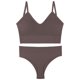 thumbnail image 1 of Ropa interior de color sólido para mujer, bragas, conjuntos de bragas de yoga cómodos, traje a juego para mujer, 1 of 2
