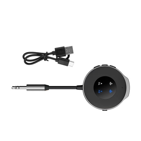 CSYANXING Car AUX Bluetooth Receiver Transmitter 5.3 for Audio Devices 2-in-1 Function HD Call Long Battery Life