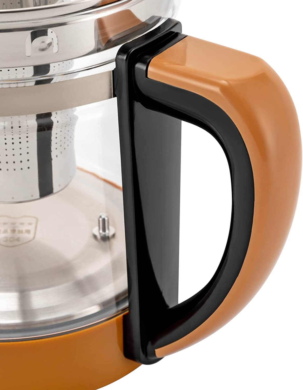 Electric Kettle 1.8L Electric Health Pot Kettle 110V health pot,tea maker, black flower tea, decoction pot, 800W Multifunction Food-Grade Stainless Steel (Brown)