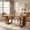 brown, variant on TRIBEWOOD 63" Solid Wood Dining Table, Modern Farmhouse Kitchen Table with Sculptural Legs