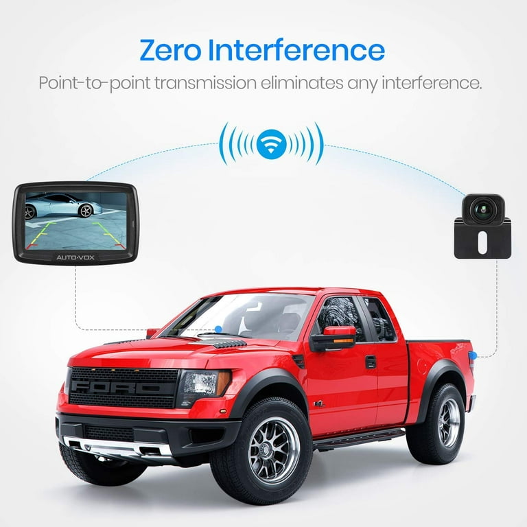 Auto-Vox Wireless Digital Backup Camera System, Trucks Digital Rear View  Camera & 4.3 Monitor, Reversing Camera for Cars Under 33FT 