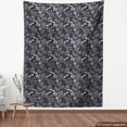 thumbnail image 4 of Ambesonne Tropical Boho Fabric by the Yard Upholstery, Oriental Back Floral, 1 Yard, Dark Ceil Blue Khaki, 4 of 5