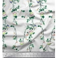 thumbnail image 1 of Soimoi Poly Georgette Fabric Leaves & Peony Floral Print Fabric by The Yard 52 Inch Wide, 1 of 3