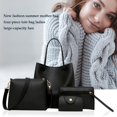 thumbnail image 1 of Bolsa 4 unids/set Litchi patrón mujeres hombro Crossbody bolsos embrague (negro) Tmvgtek Para estrenar, 1 of 9