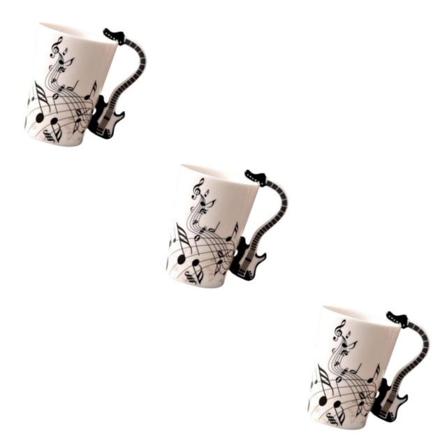 Taza de cerámica Injueey elegante y duradera tazas de té regalo para amantes del té Taza de notas musicales Type1 NO1
