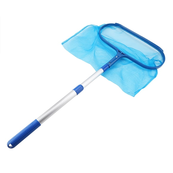 Pool Kescher, Poolkescher Fine meshed Pool Cleaning Pond Neces with a Telescopic Stick for Pond Well Fishing Pond Deep Water Light Aluminum Frame 46.5-102 Cm