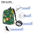 thumbnail image 4 of Honeii Vegan Print Canvas College Laptop Backpack, Durable Rucksack Travel Notebook Bag School Backpack Book Bag for Men Women-Small, 4 of 7