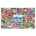 thumbnail image 1 of Banderín de poliéster de 71 x 44 pulgadas con países del mundo, 0 banderas nacionales, pancarta de bienvenida multicultural, cuerda de 20 pies para fiestas escolares, bares y eventos internacionales, 1 of 2