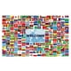 thumbnail image 1 of Banderín de poliéster de 71 x 44 pulgadas con países del mundo, 0 banderas nacionales, pancarta de bienvenida multicultural, cuerda de 20 pies para fiestas escolares, bares y eventos internacionales, 1 of 2