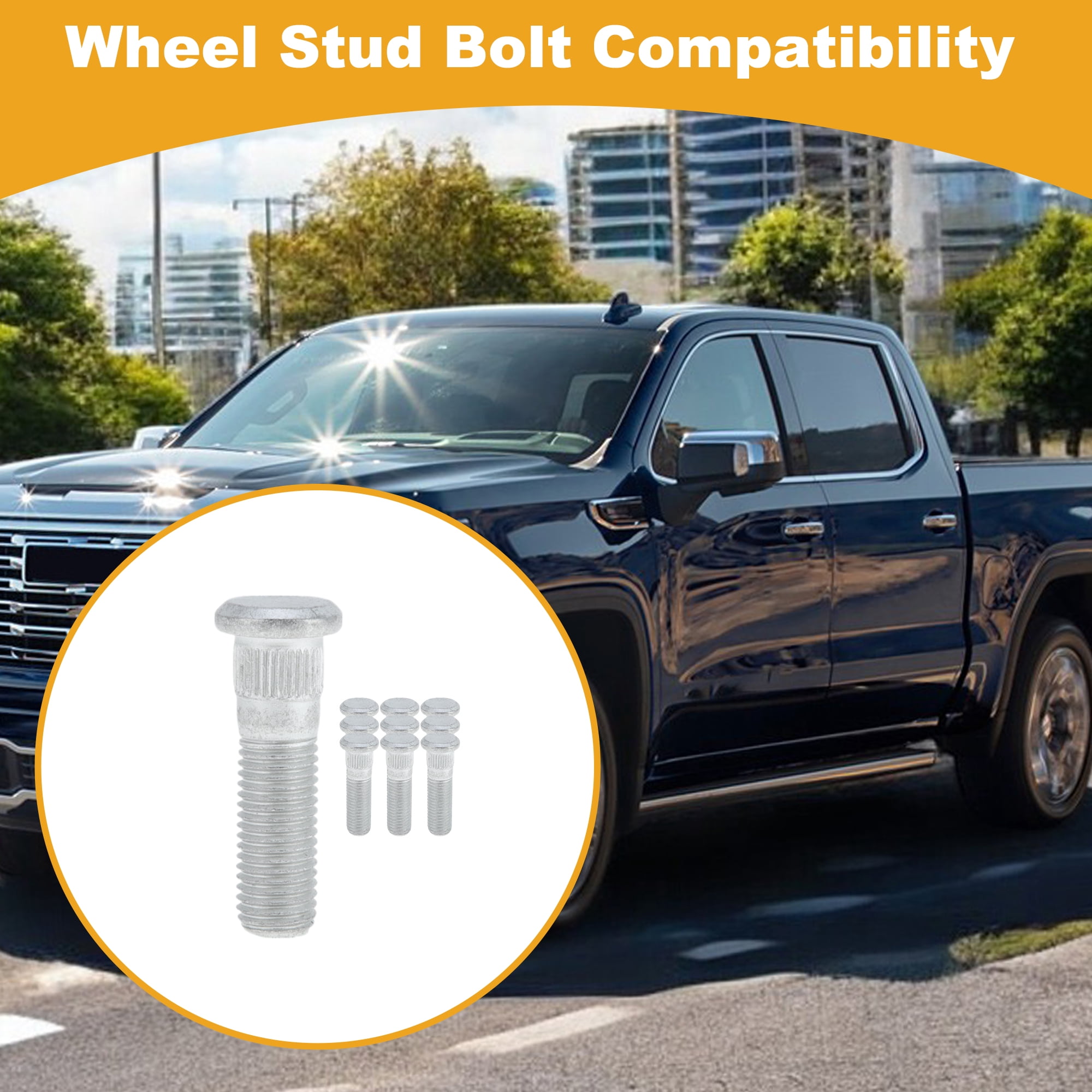 Unique Bargains 10 Pcs M12x1.5 Wheel Lug Stud for Mazda3 2008-2012 Front Rear Bolt Set
