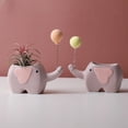 thumbnail image 3 of Maceta de cerámica carnosa estilo maceta linda con forma de animal maceta de cactus maceta carnosa decoración de escritorio para balcón, 3 of 6
