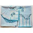 thumbnail image 5 of 70" Round Blue Tablecloth Printed, Round-1 pc +39" Square Overlay+6 Napkins Set, 5 of 11