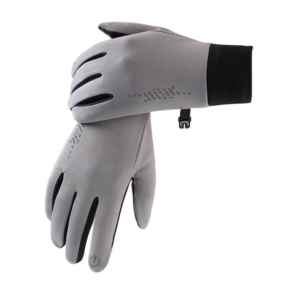 Winter Waterproof Gloves for Men Women Warm Running Cycling Snow Ski Gloves Mittens for Cold Weather, Thermal Windproof Material and Touch Screen Finger for Driving Snowboarding(Gray,24.5cm)