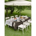 thumbnail image 3 of Outdoor Tablecloth with Umbrella Hole and Zipper, Texas Stars Vintage Rectangle Table Cloth 52x70 Inch Waterproof Tablecloth, Bless OurHome Pots Country Wooden Plank Picnic Table Cover for Patio, 3 of 7