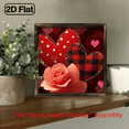 thumbnail image 5 of 2D Flat, 1pc Heart-Shaped Acrylic Decorative Plate - Rustic Buffalo Plaid Polka Dot Hearts with Rose Decor, 8x8 Inch Door Hanger Love Sign Suitable for Door, Wall, Home Window - Valentine's Day Gi, 5 of 9