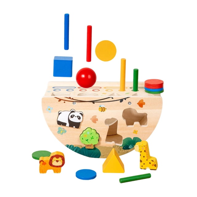 Juguetes educativos de madera para niños de 1 a 3 años, desarrollo, aprendizaje interactivo, imaginativo, mejora reconocimiento, clasificador de