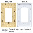thumbnail image 3 of Yayeee Rocker Switch Wall Plate 1-Gang 4.6"x2.9" Home Decorative Outlet Cover, Cute Bee Pattern, 3 of 6