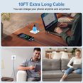 thumbnail image 6 of Type C Charger, Fast Charging Block USB Wall Charger with 2pcs Type C Charging Cable Cord USB C Cable 10FT, Dual Port Phone Charger Android Charger Block, USB Power Adapter USB Cube Charger[Blue], 6 of 8