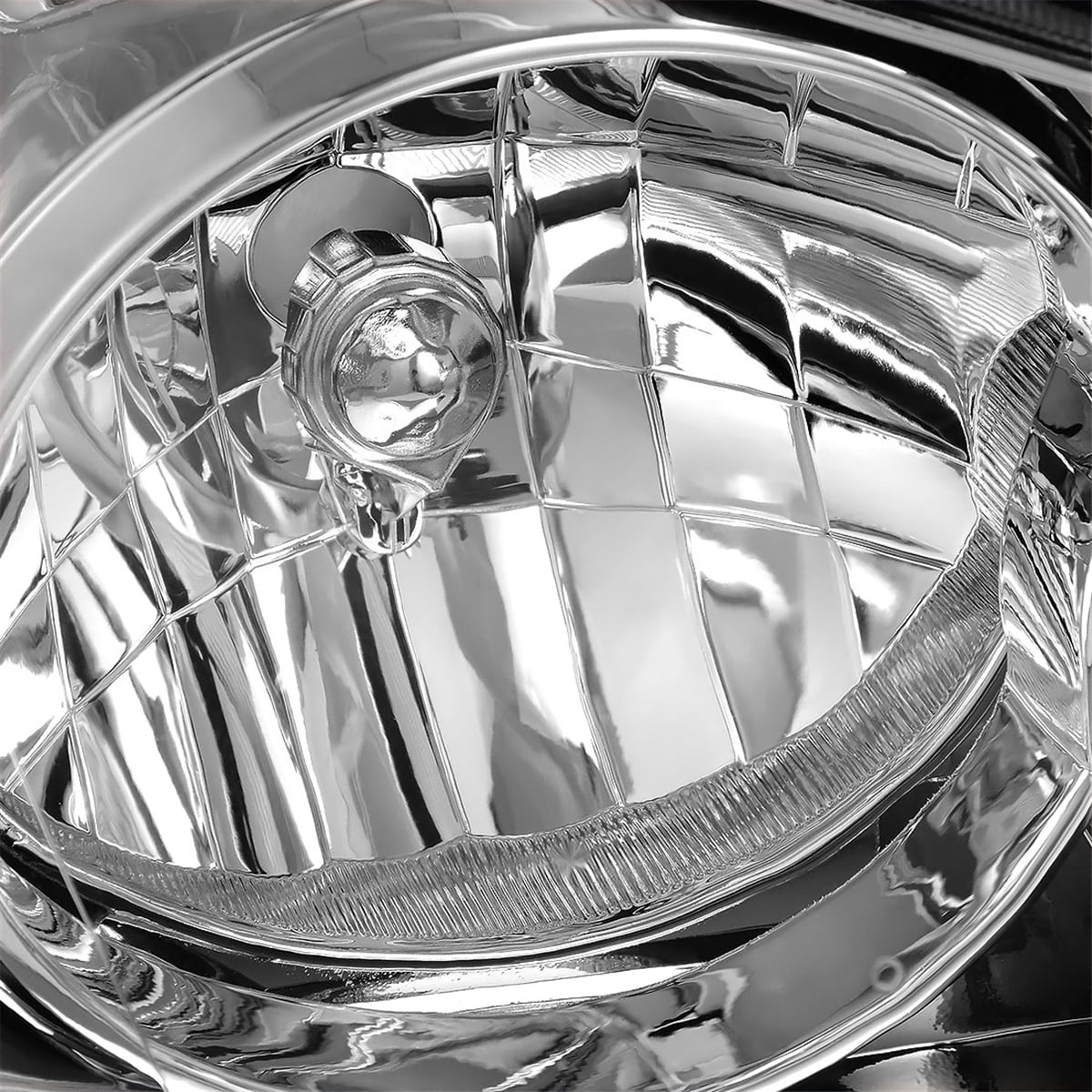 RVNI Chrome Headlights for 2005-2006 Toyota Camry Crystal Headlamps Assembly Pair Set