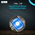 thumbnail image 2 of MARINE CITY 3-Inch Flush Mount Blue LED Caution Light, 12V 18W  304 Stainless Steel, Waterproof, Durable, Easy to Install for Yachts, Boats, Ships, RVs Pack of 1, 2 of 7