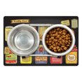 thumbnail image 1 of Retro Pet Mat for Food and Water, Hand Drawn Canned Goods Beans and Jam Colorful Composition on Chalkboard Background, Non-Slip Rubber Mat for Dogs and Cats, 18" X 12", by Ambesonne, 1 of 2