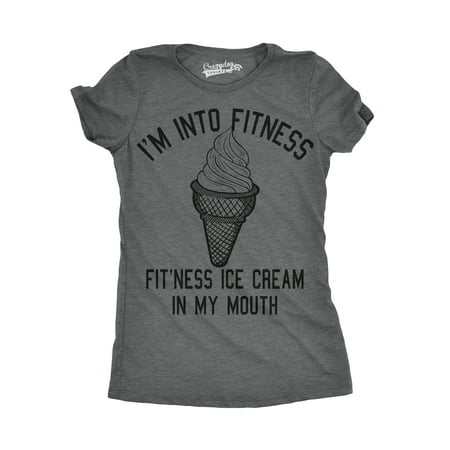 Womens Fitness Ice Cream In My Mouth Funny Workout Desert T (Best Fairness Cream For Womens In India)