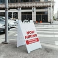 thumbnail image 5 of A-frame Sidewalk Now Hiring Preschool Teachers 24" x 36" Double Sided A-Frame Sidewalk Sign, Includes 2 Installed Vinyl Decals | Foldable Portable White Signicade Sandwich Board Signs, 5 of 5