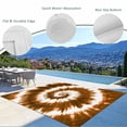 thumbnail image 6 of Outdoor Rug 5x8 ft Abstract Explosion Tie Dye Waterproof Outdoor Patio Rug Mat Non Slip Outside Area Rugs Carpet for RV,Camping,Porch,Deck,Pool,Balconybackyard,Brown White, 6 of 9