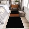 thumbnail image 5 of 2x6 Kitchen Runner Rug, Black Brown Non-Skid Rubber Backing Large Rectangle Rugs - Living Room Bedroom Home Office, Contemporary Boho Modern Art Indoor Floor Mat Carpets Washable Rug, 5 of 9