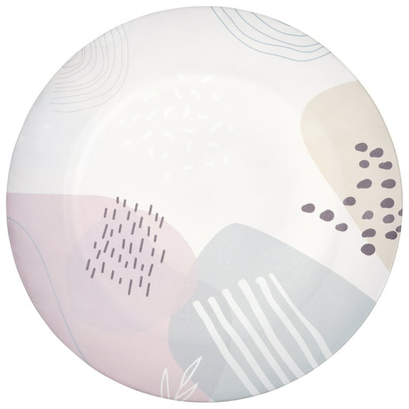 Koyal Wholesale Modern Abstract Shapes Acrylic Charger Plates for Weddings Birthdays Quinceaneras Bridal Set of 4