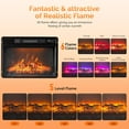 thumbnail image 2 of Matladin 26" Electric Fireplace Inserts, 1400W Recessed Stove Heater with APP & Remote Control, 8H Timer, 6 Flame Colors, 5 Brightness, Indoors, 2 of 7