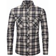 thumbnail image 1 of Camisa informal a cuadros para hombre, estilo formal, de negocios, de corte entallado y con bolsillos para uso social en la calle, 1 of 4