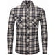 thumbnail image 1 of Camisa informal a cuadros para hombre, estilo formal, de negocios, de corte entallado y con bolsillos para uso social en la calle, 1 of 4