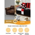 thumbnail image 5 of Red Black Grey Geometric Couch Cover for 2 Cushion Couch, Modern Abstract Art Luxury Washable Love Seat Sofa Covers Slipcover, Throw Sofa Covers for Pets, Furniture Protector 71"x102", 5 of 9