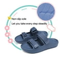 thumbnail image 3 of Cyiecw Mens Womens Double Buckle Slides Adjustable EVA Flat Slippers Summer Slip On Slide Sandals, 3 of 7