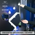 thumbnail image 5 of VIVO White Single Monitor Counterbalance Desk Mount | Fits Screens 17" to 27", 5 of 8