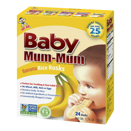 Baby Mum-Mum Banana Flavor Rice Biscuit, (Best Baby Teething Biscuits)