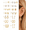 14K Gold Plated+White CZ, variant on Hypoallergenic Flat Back Earrings for Women-Surgical Steel Earrings, Stainless Steel Earrings for Sensitive Ears, 20G Flatback Stud Earring Set Small Hoops Cartilage Earring Stacks 14 Pairs