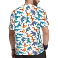 thumbnail image 2 of Rocae Block Dinosaur for Men's Mesh Quick-Dry Short Sleeve Workout T-Shirt,Mens Crew Neck Tee Lightweight Soft Classic T Shirts Small, 2 of 9