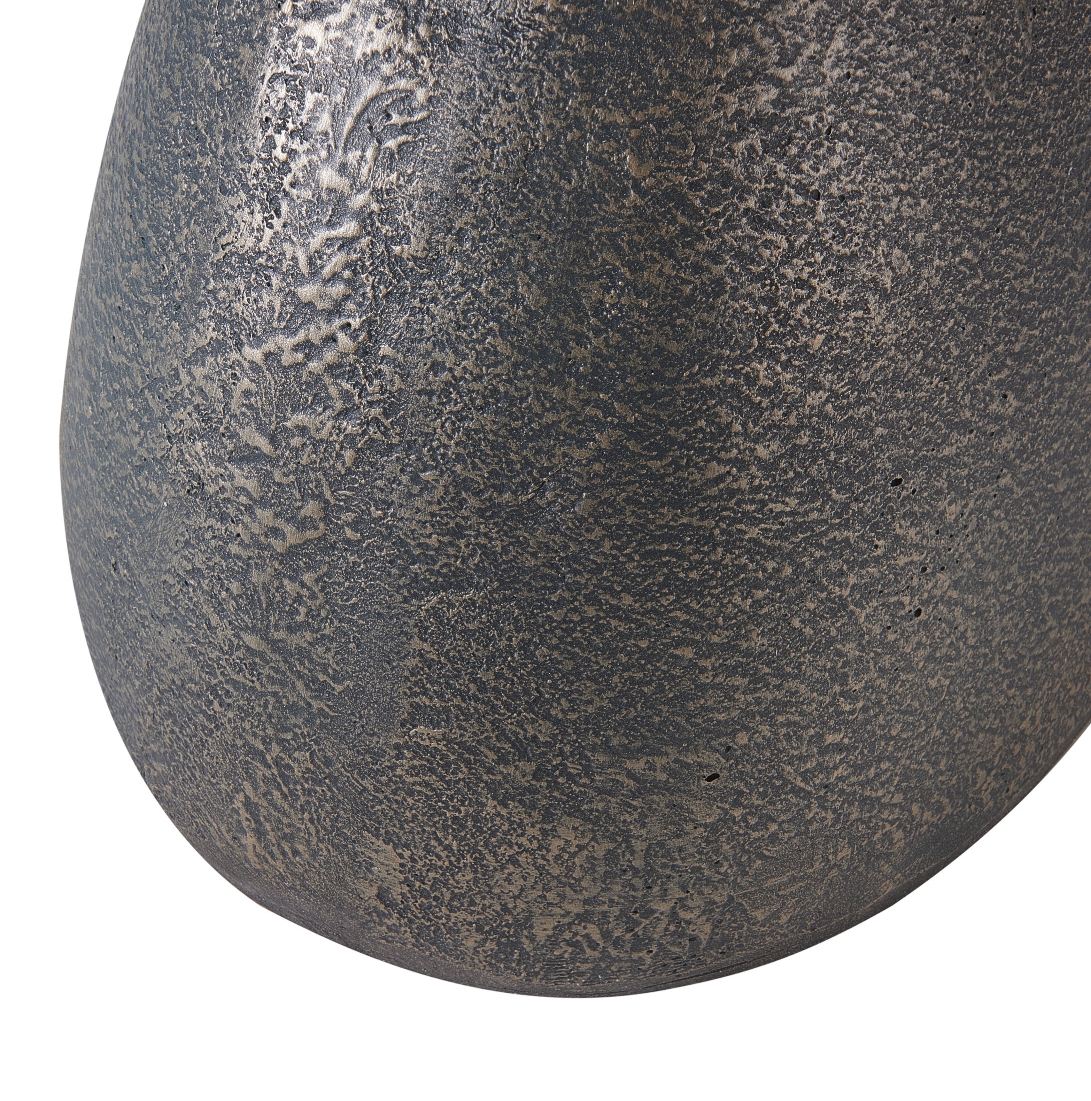 Christopher Knight Home Lightweight Concrete Outdoor Side Table, Sculptural Oval Design, Copper