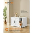 thumbnail image 6 of Litter Box Enclosure, Modern Cat Litter Box Furniture Hidden, with Front Entry, Double Doors, Handles, Cat House, Side End Table, 33.5 x 19 x 19.5 Inches, Cloud White, 6 of 6