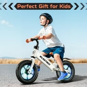 WLRETMCI Toddler Balance Bicycle Kids Training Bike Height Adjustable Bicycle for Toddler 2-5 Years Old Kid Baby Bike, White