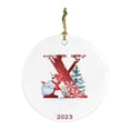 thumbnail image 1 of XWSHYW Decoraciones para El Hogar 2023 Nuevo Colgante Navideño de Muñeco de Nieve 26 Letras - Colgante de Coche de Acrílico Saint, 1 of 2