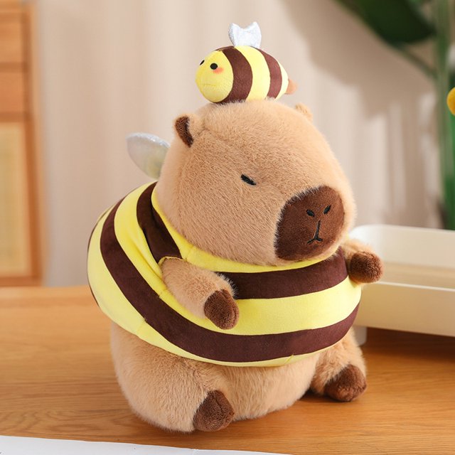 Cosplay de abeja Capybara, hamburguesa, tela, Capibara, peluche, verdura, calabaza, zanahoria, pimientos, berenjena, capucha, sombrero, juguetes para niños