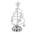 thumbnail image 3 of Christmas Tree Lamp, Glossy Beautiful Lines  Pendant Galvanized Iron Frame Easy To Use Christmas Tree Night Light  For Gift Silver White Light, 3 of 8